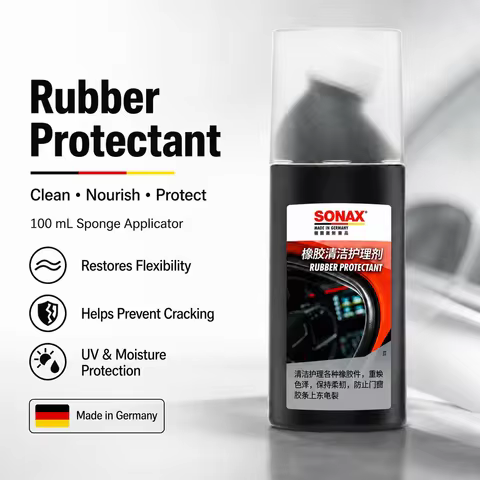 Rubber Protectant SONAX Car Door Window Seal Care Lubricant Anti Squeak Weatherstrip Conditioner for