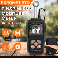 POROMETISTO WTS01Pro 2 In1Digital Wood Moisture Meter Upgrade Pin & Pinless Wood Hygrometer Tester 0