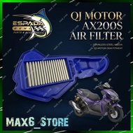 QJ MOTOR AX200S ESPADA AIR FILTER PURPLE SUPPORT AIRFLOW AND PERFORMANCE AX200 AIRBOX AIR FILTER RAC