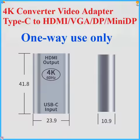 4K Converter Video Adapter Type-C To HDMI/VGA/DP/MiniDP/MDP/RJ45 High-Definition Bus Multi-Interface