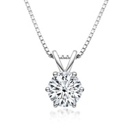 1ct Real Moissanite Diamond Necklace Sterling Silver Necklace Gemstone Fine Jewelry