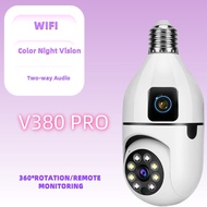 V380 PRO 1080P CCTV Camera 5G Bulb Dual Lens 360 Rotation Night Vision E27 CCTV