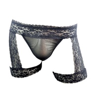 Men's Sexy Underwear Sexy Transparent Lace Bag Flat Leg Leggings Men's Sexy Underwear Manufacturer