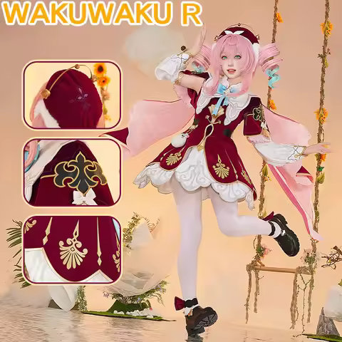 Hyacine Cosplay Costume Game Honkai: Star Rail WakuWaku-R HSR Women Cute Dress Hyacine Costume Ampho