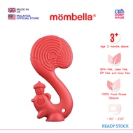 MOMBELLA Soft Baby Teether Food Grade Teether Baby Silicone BPA Free 6 Month Baby Toy Squirrel
