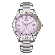 (AUTHORIZED SELLER) Citizen Eco-Drive Pink Dial Silver Stainless Steel Strap Women Watch FE6170-88X