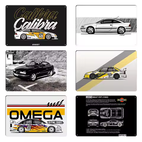 Opel Calibra Dtm Race Car Metal Plaque Poster Club Pub Garage Printing Wall Decor Race Car Tin Sign 