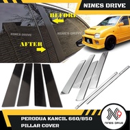 Perodua Kancil 660cc / 850cc Pillar Chrome Cover | 8pcs Set | Chrome / Glossy Black