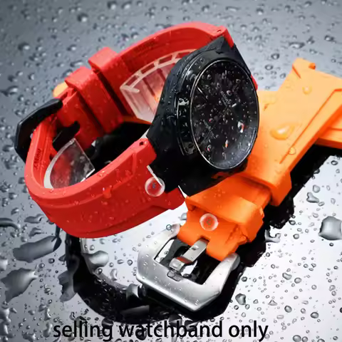 Watchband For CASIO mechanical watch EFK-100XPB EFK-100 modified fluororubber watch strap accessorie