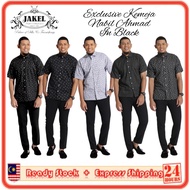 Jakel Exclusive Kemeja Cotton Satin Cool Fabric Nabil Ahmad In Black K115