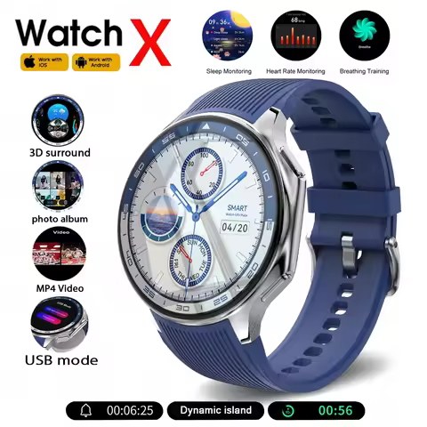 OPPO New DT Watch X Bluetooth Call Smartwatch 3D Visual Surround MP3+MP4 Playback Watch 4GB Memory H