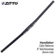 ZTTO Flat bar Handlebar Backsweep 6 deg - XC MTB Hybrid Bicycle Handlebar