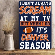 CIFbuy Broncos Sign Vintage Tin Wall Art Man Cave Gift