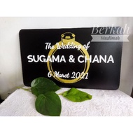 Indoor 50x30/ Wooden Nameplate Mdf dropbox custombebas