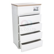 ออกใบกำกับภาษีได้ UP ตู้ลิ้นชักพลาสติก (ท๊อปไม้) SUMO-WOODTOP (5 ชั้น) กันสัตว์ หนู มด แมลงสาป จิ้งจ