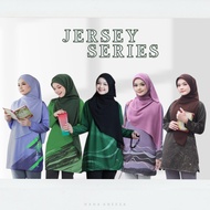 Tshirt jersey muslimah | Humaira Design | Jersey microfiber ironless | Baju muslimah