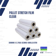 Pallet Stretch Film/Packaging/Wrap/Cling (Transparent/Clear) - 500mm x 2.7kgs x 23mic (6rolls)