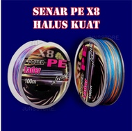 PROMO!! Senar PE 300M Connecting Benang P E X8 zero 100m multicolor kuat dan halus 0.4/0.6/1.0/2.0/3