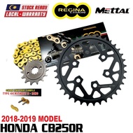 HONDA CB250R Full Set Regina Chain 520 Metal Sprocket Kit Black Rear Sprocket Sets