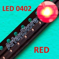 MERAH SMD LED 0402 Red SMT Chip Super Bright Red PER 25PCS