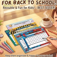 A4 Size Class Timetable Waterproof Reusable Erasable Sticker School Table