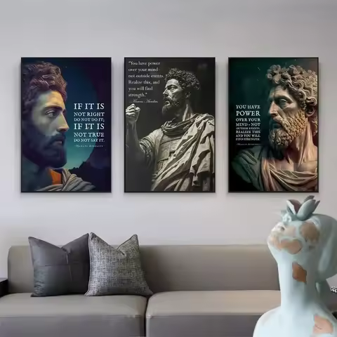 Inspirational Quote Posters Marcus Aurelius Stoicism and Prints Canvas Painting Wall Art Picture for