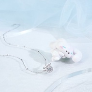 Cinnamoroll 莫桑鑽系列-大耳狗喜拿咖啡杯莫桑石單鑽純銀項鍊