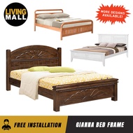 Living Mall Gianna Series Wooden Bed Frame Queen and King Size In 14 Designs
