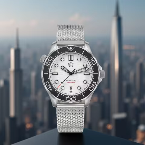 Watchdives WD007 V4 42mm Watch PT5000 Automatic Movement Titanium NTTD Wristwatch Domed Sapphire Cry