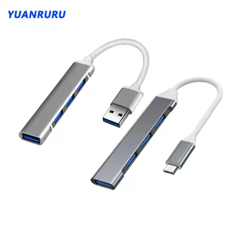 3.0 Hub 4 Port USB Multi Splitter Adapter OTG Type C USB Power Adapter for Macbook Xiaomi Lenovo PC 