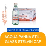 KV Only Acqua Panna Still Natural Mineral Water (Stelvin Cap) GLASS (250ml x 24bottles) x 3 cartons 