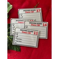 Breeding Board Acylic Custom Free Design