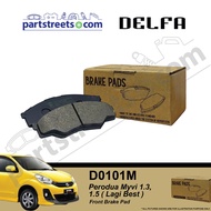 DELFA Front Brake Pad - Perodua Myvi 1.3/1.5 - D0101M (1set)