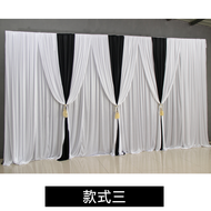 Lingtang Layout Full Set of White Decoration Background Fabric Funeral Shed Funeral Products Black a
