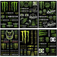 6ชุด A4ขนาด Fox Head ไดโนเสาร์ Monster Energy Glossy ฟิล์มสติกเกอร์สำหรับรถจักรยานยนต์จักรยานรถสกู๊ต