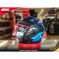 GIVI HELMET M35.0 TORCH BLACK/BLUE /OPEN FACE HELMET / MOTORCYCLE HELMET /M35.0 SCUDO