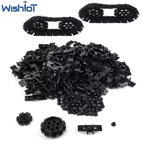 Tank Links Crawler 57518 Technology Building Block Parts Military Car Tank Track Wheel Assembled MOC