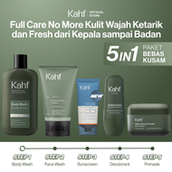 [KAHF BUNDLE 5IN1 PAKET BEBAS KUSAM] Paket Grooming (Pomade/Hair Powder + Face Wash + Sunscreen Mois