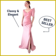 ♕ ▬ ♂ Oldrose Mermaid Bodycon Ladies Gown Wedding Bridal Ninang Sponsor Women's Maxi Long Dress For