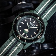 New SCUBA FIFTY FATHOMS GREEN ABYSS Men's Fashion Sports Watch Full Function Chronograph Quartz Move