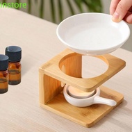 INSTORE Essential Oil Burner, Wooden Exquisite Aroma Diffuser, Household Candle Lamp Aromatic Creative Oil Lamp Home