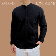 (ไซส์ M-6XL) เสื้อคอจีนแขนยาว 15 สี CHOW LONG OXFORD - RALPH T OFFICIAL เสื้อเชิ้ตคอจีน เสื้อคอจีนชา