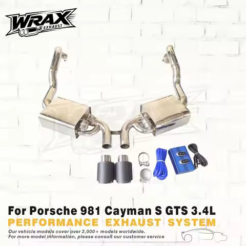 Sport Exhaust for Porsche 981 Cayman S GTS 3.4L 2012-2016 SS304 Valve Controlled Catback Performance