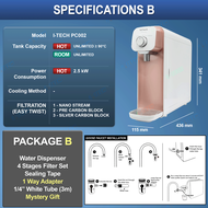 I-TECH Instant Hot & Ambient Tankless Water Purifier PC002 - 3 Stages Korea Filter System