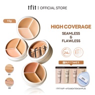 longfulltfit Cover15gconcealerproupcoverage Three-Tone Concealer triplepotlasting Durable concealer 