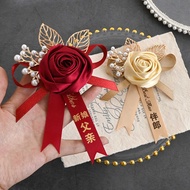 Corsage Bridesmaid Group Wrist Flower Family Full Set Chinese Groom Bride Wedding Corsage Pin Grooms