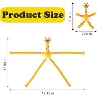 Sucker Pop Tube Giraffe, 12 Pack Telescopic Giraffe Suction Cup Toy, Giraffe Pop Tube Fidget Toy, Po