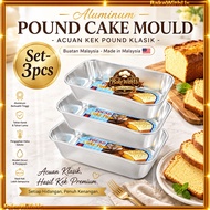 8.9" Aluminium Pound Cake Pan / Rectangle Loaf Cake Mould / Loaf Cake & Bread Tin / Loyang Segi-empa
