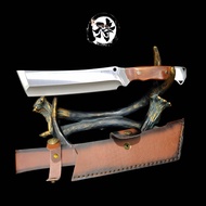 มีดเดินป่า​ วัสดุใบ: DC53 ด้ามจับไม้โรสวูดความแข็ง 61 Hrc