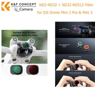 K&F Concept DJI Drone Mini 3 Pro & Mini 3 Variable ND2-ND32 + ND32-ND512 Filter